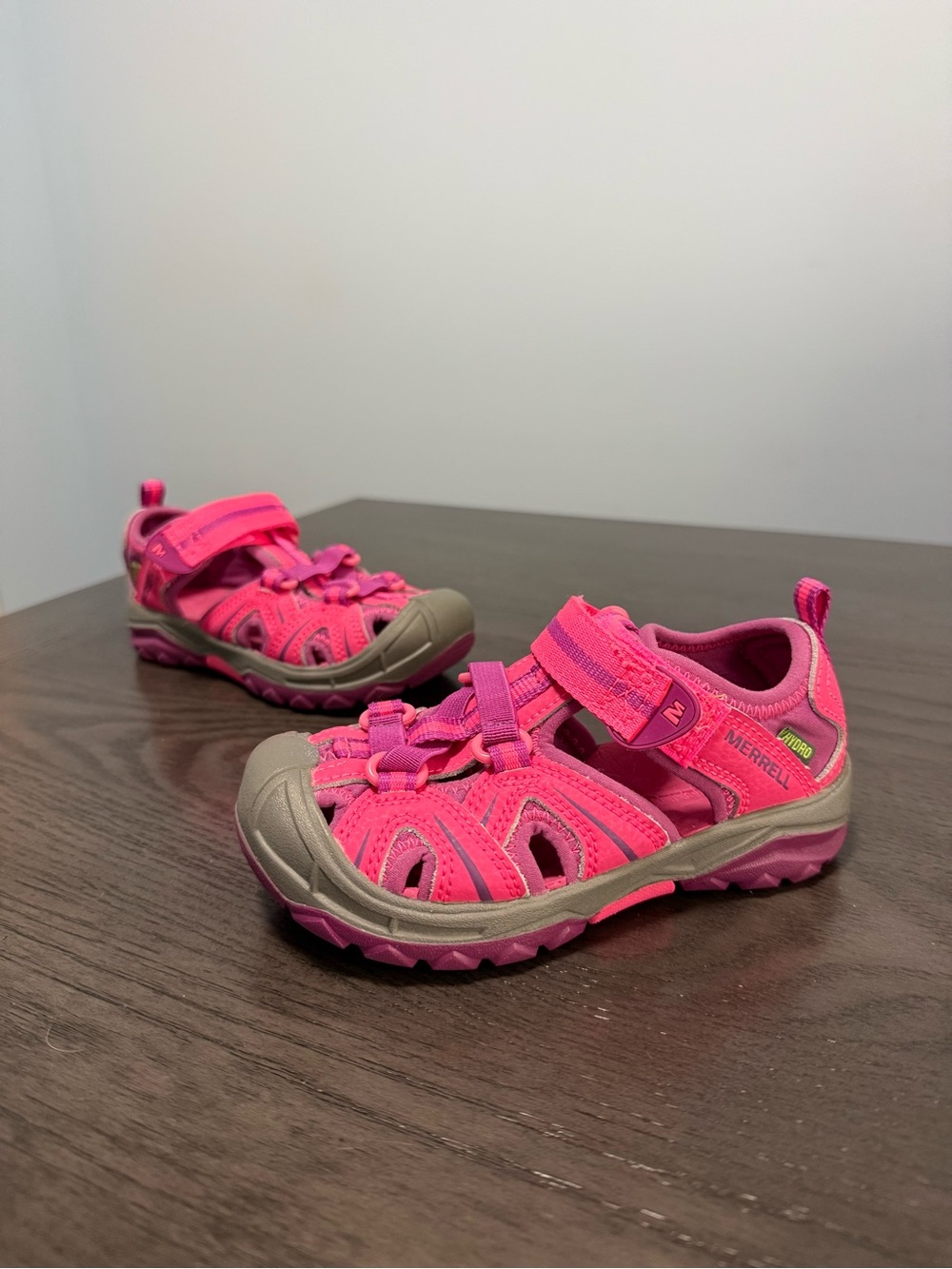 Merrell Hydro Girls Pink Purple Closed Toe Sport Sandals US 10M EU 28